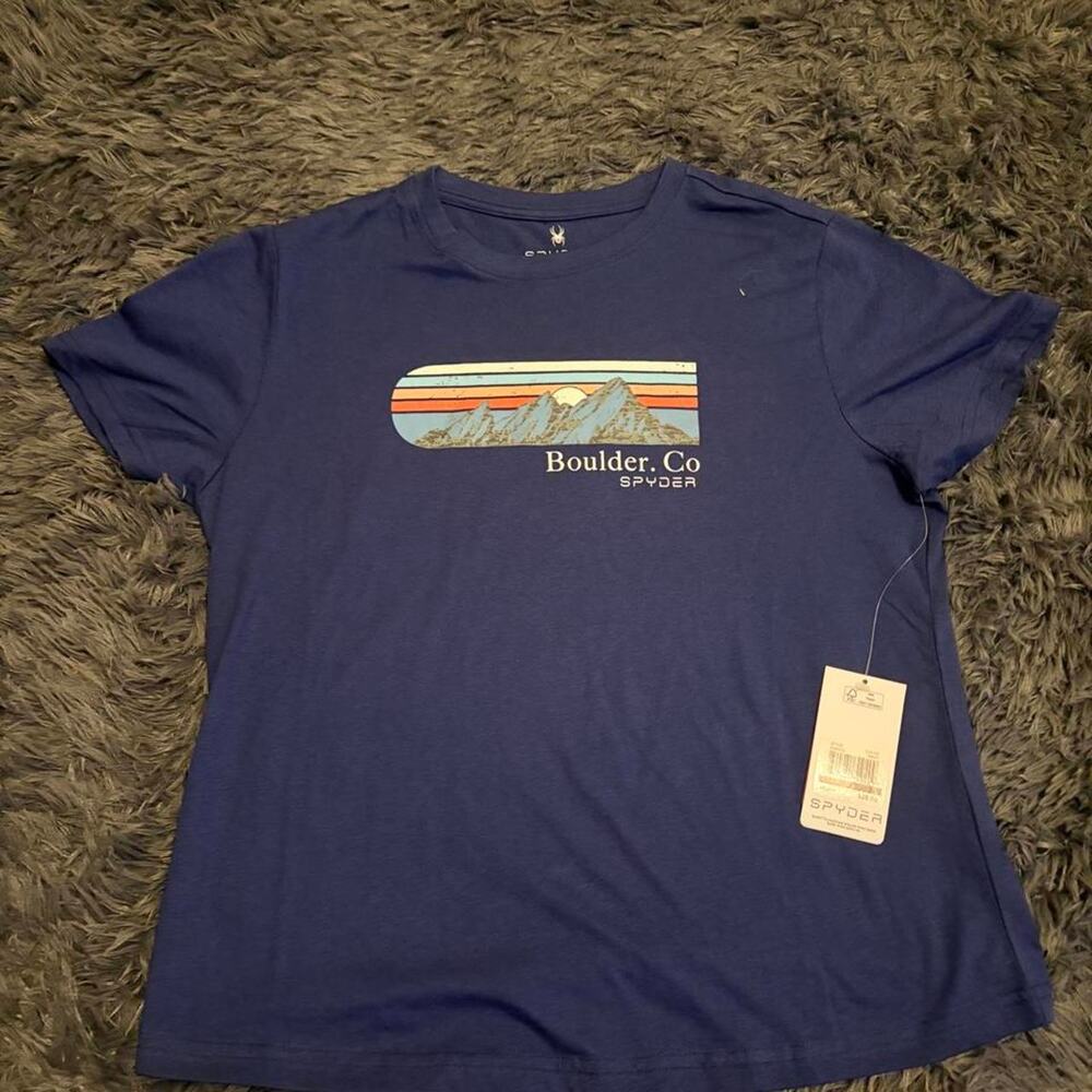 Spyder Navy Blue Shirt, Size L